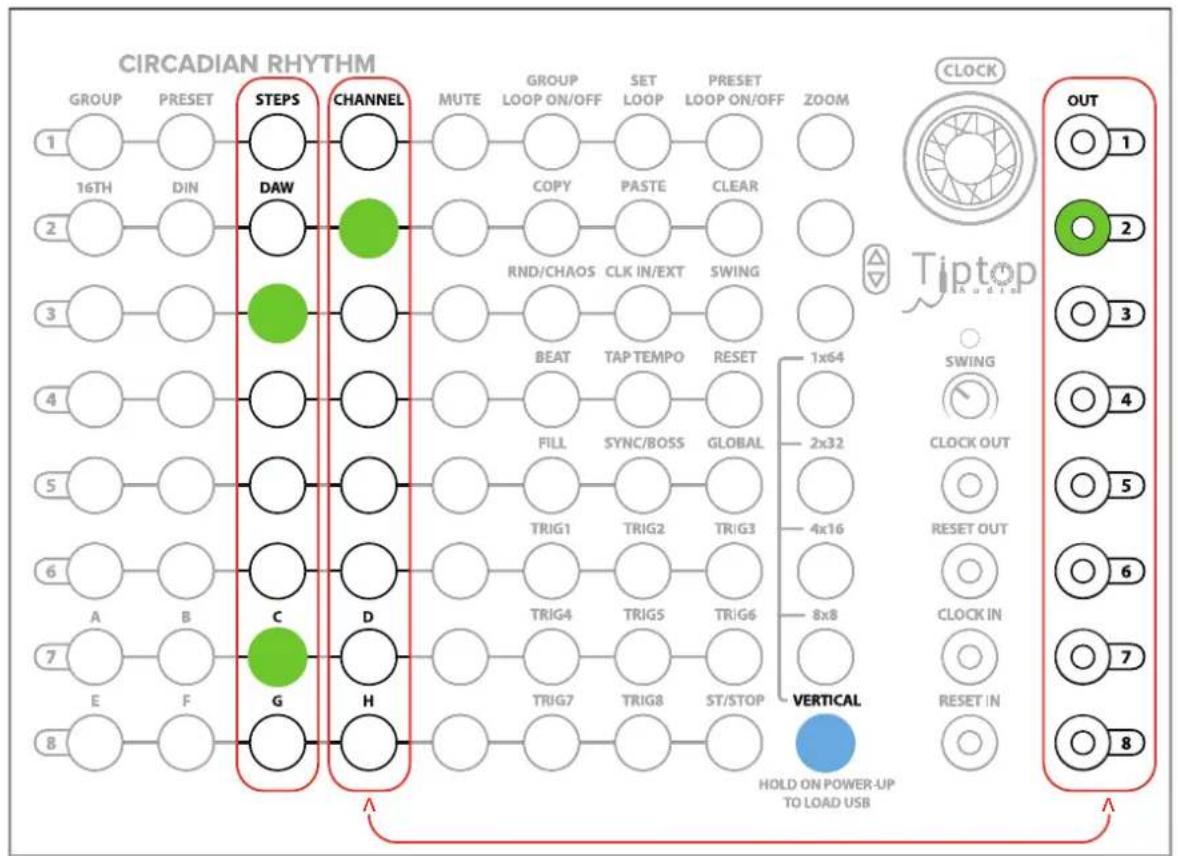 Tiptop Audio Circadian Rhythms - Quickstart Tutorial 1: Vertical View Basics - 4