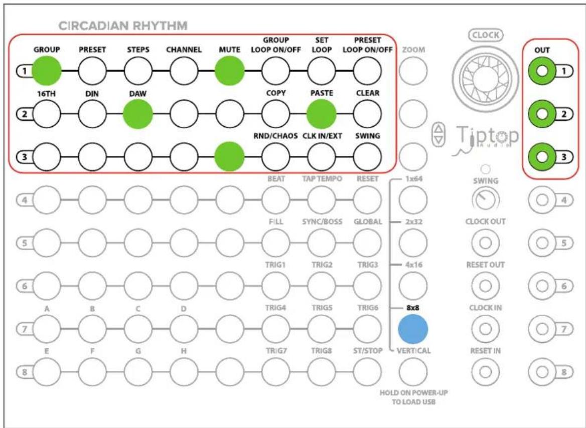 Tiptop Audio Circadian Rhythms - Quickstart Tutorial 4: Looping Presets and Groups for More Complex Patterns - 1