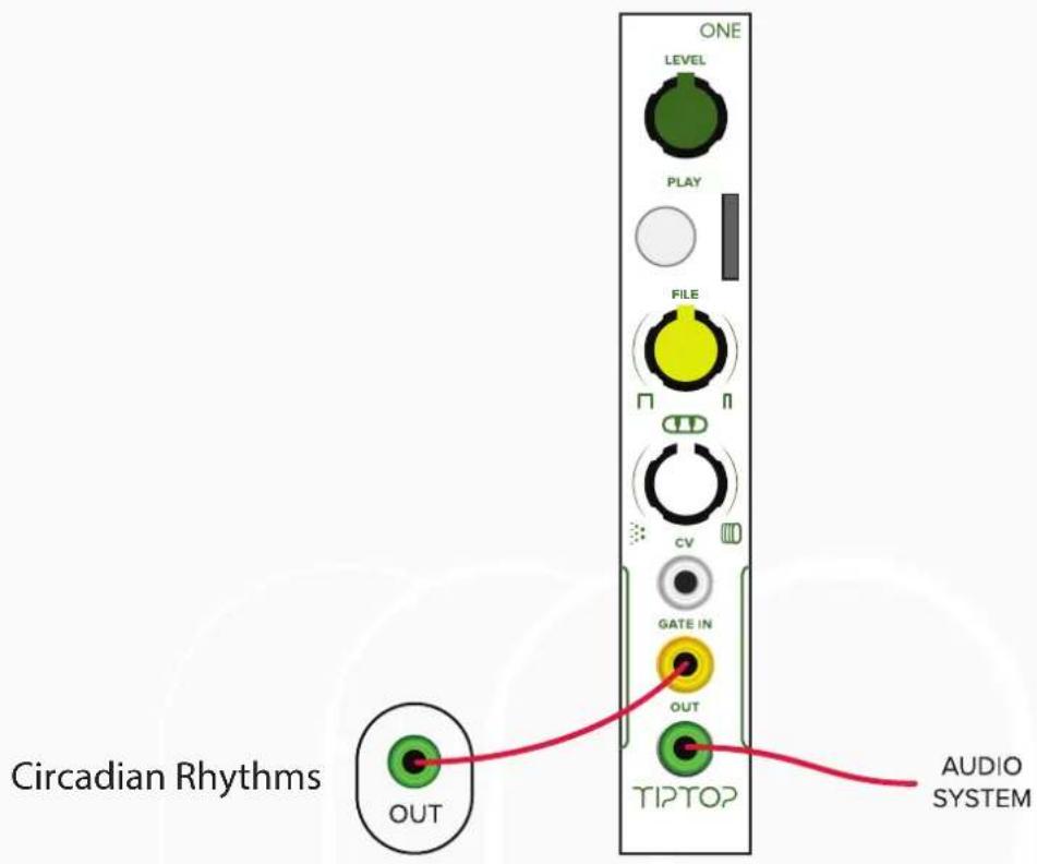 ONE LEVEL PLAY FILE CV GATE IN OUT TIPTOP Circadian Rhythms AUDIO SYSTEM
