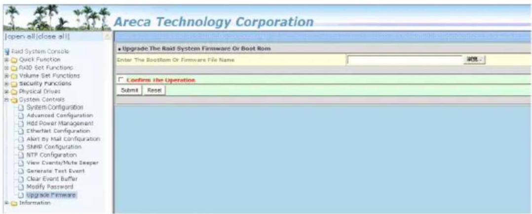 Areca Technology Corporation [open all|close all] Raid System Console Quick Function R430 Set Functions Volume Set Functions Security Functions Physical Drivers System Controls System Configuration Advanced Configuration Hdd Power Management EtherNet Configuration Alert by Mail Configuration SNMP Co…