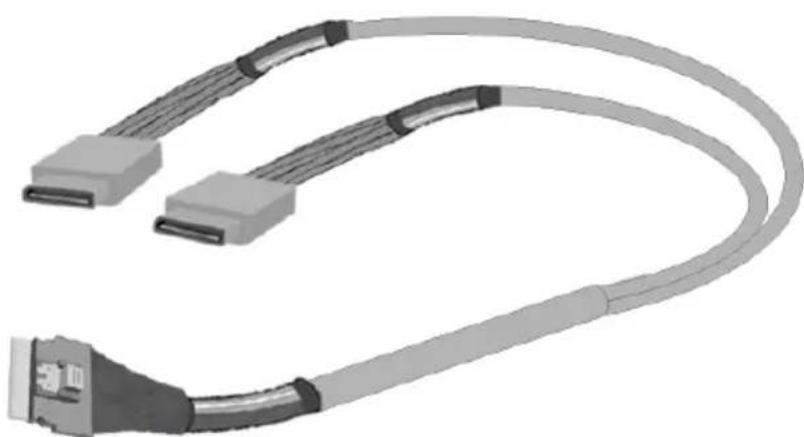 Illustration of a USB cable with two connectors and a connector terminal (no text or symbols)