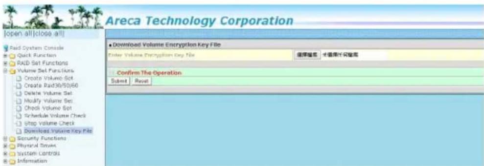 Areca Technology Corporation [open all]close all] Paid System Console Quick Function RAID Set Functions Volume Set Functions Create Volume Set Create Paid30/50/60 Delete Volume Set Modify Volume Set Check Volume Set Schedule Volume Check Stop Volume Check Download Volume Key File Security Functions…