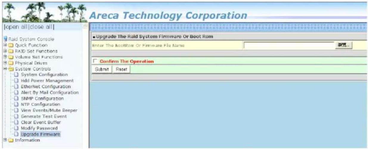 Areca Technology Corporation |open all|close all| Raid System Console Quick Function RAID Set Functions Volume Set Functions Physical Drives System Controls System Configuration Hdd Power Management EtherNet Configuration Alert By Mail Configuration SNMP Configuration NTP Configuration View Events/M…
