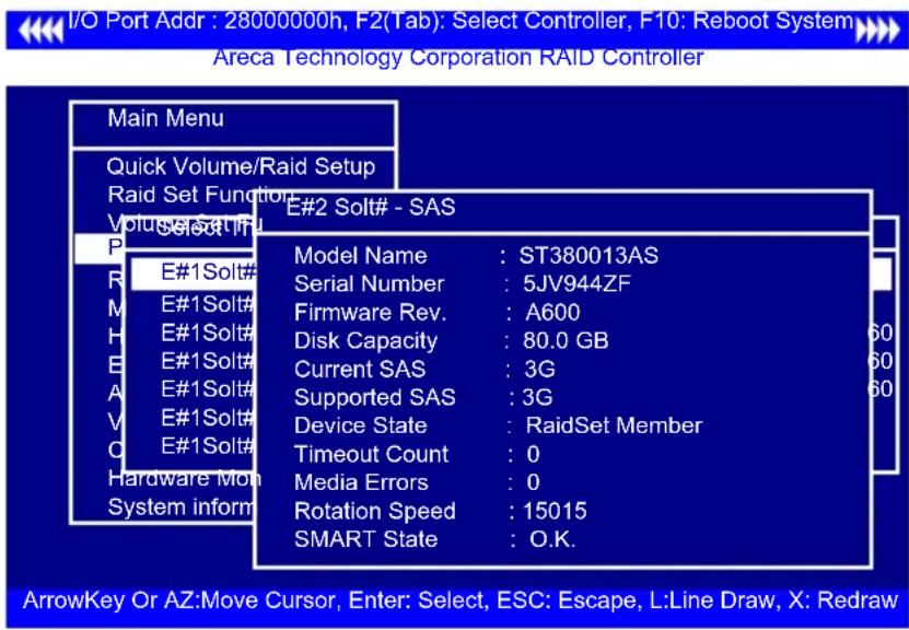 I/O Port Addr : 28000000h, F2(Tab): Select Controller, F10: Reboot System Areca Technology Corporation RAID Controller Main Menu Quick Volume/Raid Setup Raid Set Function Volume/Select Unit P R M H E A V O Hardware Mon System inform E#1Solt# E#1Solt# E#1Solt# E#1Solt# E#1Solt# E#1Solt# E#1Solt# E#1S…