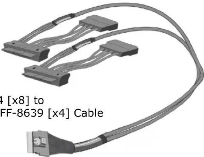 4 [x8] to FF-8639 [x4] Cable