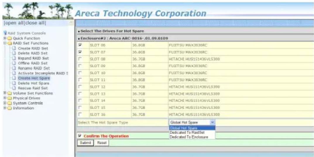 Areca Technology Corporation |open all|close all| Raid System Console Quick Function RAID Set Functions Create RAID Set Delete RAID Set Expand RAID Set Offline RAID Set Rename RAID Set Activate Incomplete RAID S Create Hot Spare Delete Hot Spare Rescue Raid Set Volume Set Functions Physical Drives S…
