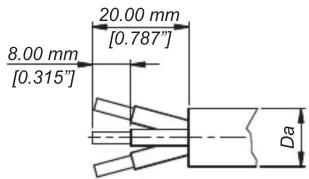 20.00 mm [0.787"] 8.00 mm [0.315"] Da