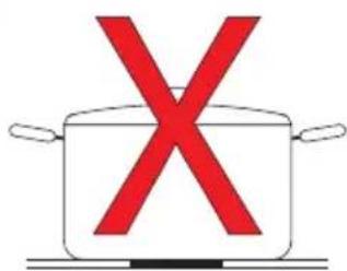 Illustration of a cooking pot with red X symbol indicating prohibition or resistance