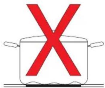 Illustration of a cooking pot with red X symbol indicating prohibition or resistance