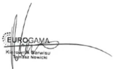 EUROGAMA Kierownik Berwisu Tomasz Nowicki