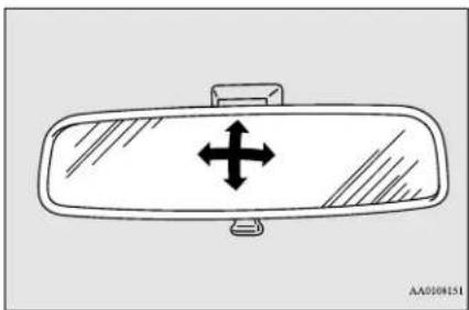 MITSUBISHI Mirage (2021) - To adjust the mirror position To reduce the glare - 1