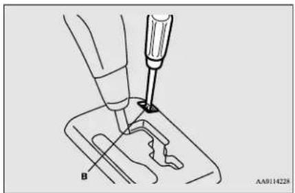 MITSUBISHI Mirage (2021) - When the selector lever cannot be shifted from the "P" (PARK) position - 2