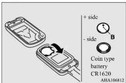 + side - side Coin type battery CR 1620 AHA106812