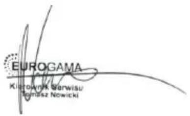 EUROGAMA Kierownik Werwisu Tomisz Nowicki
