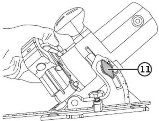 Cocraft HC185-L - Einstellung der Neigung (Winkel) des Sägeblattes - 1