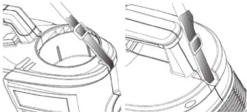 Cocraft HS 950-H - Attaching the shoulder strap - 1