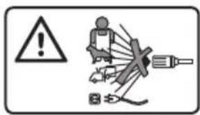Warning symbol and safety warning icon with hazard symbol and accident-related hazard
