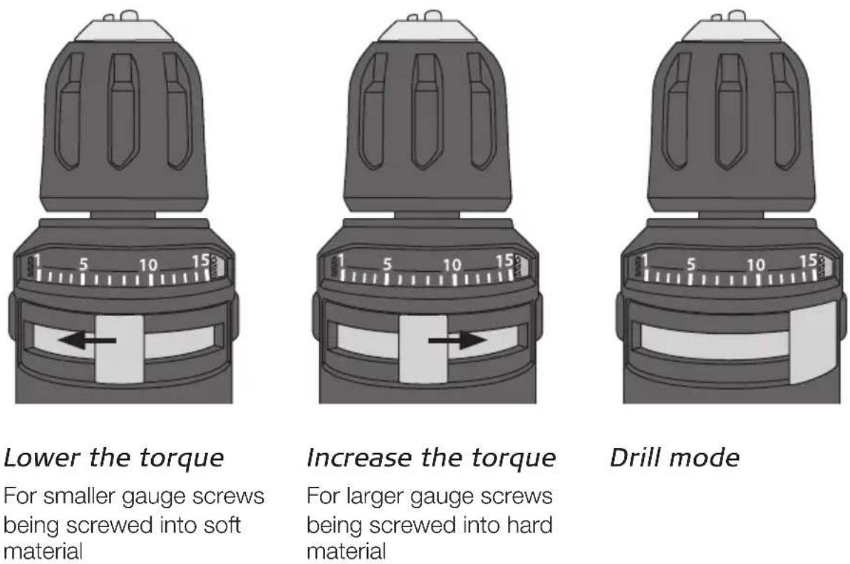 Cocraft HDE 12-LI - Torque selection - 1