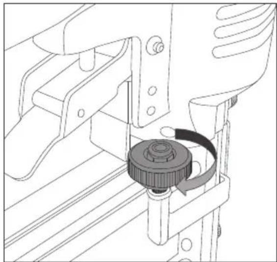 Cocraft HB18 - Adjusting the impact depth with the adjustment knob - 2