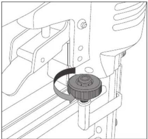 Cocraft HB18 - Adjusting the impact depth with the adjustment knob - 1