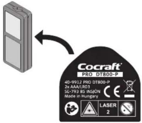 Cocraft® PRO DT800-P 40-9912 PRO DT800-P 2x AAA/LR03 SE-793 BS INSJÖN Made in Hungary LASER 2