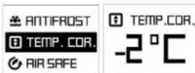 Tesy CN 06 200 EА CLOUD AS W - Visualization on Display in "Temperature correction" settings : - 1
