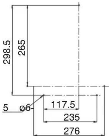 298.5 265 5 Ø6 117.5 235 276