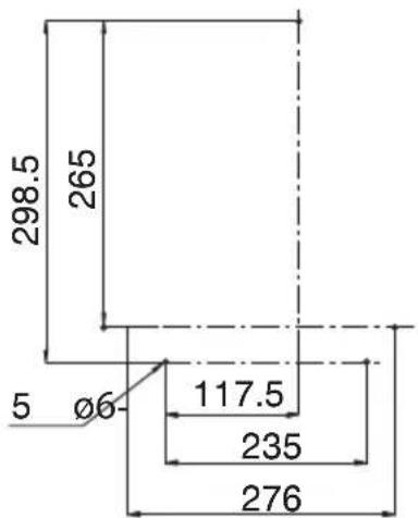 298.5 265 5 Ø6 117.5 235 276