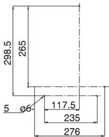 298.5 265 5 Ø6 117.5 235 276