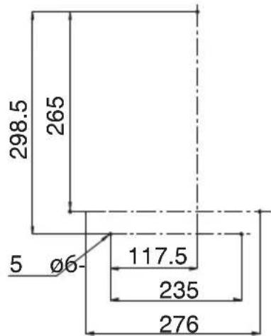 298.5 265 5 Ø6- 117.5 235 276