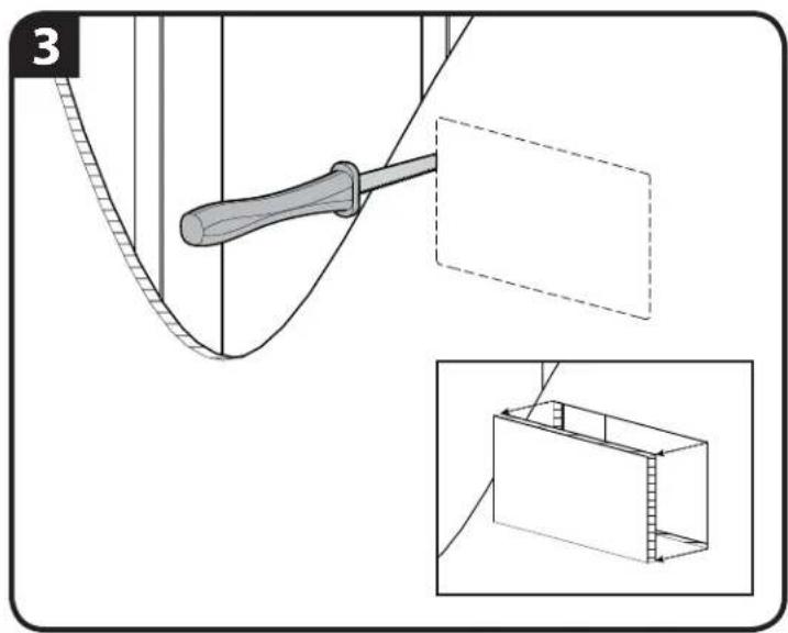 SANUS SA808 - STEP 1 Cut Hole for Housing cont. - 1
