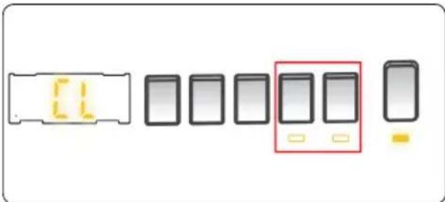 Diagram showing a sequence of devices with a highlighted red box, likely indicating a status or selection point.