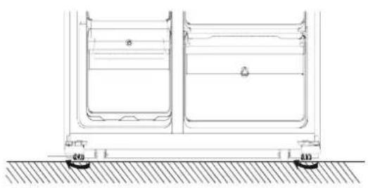 VOX SBS6025IXF - Alineación y ajuste de la el refrigerador - 2