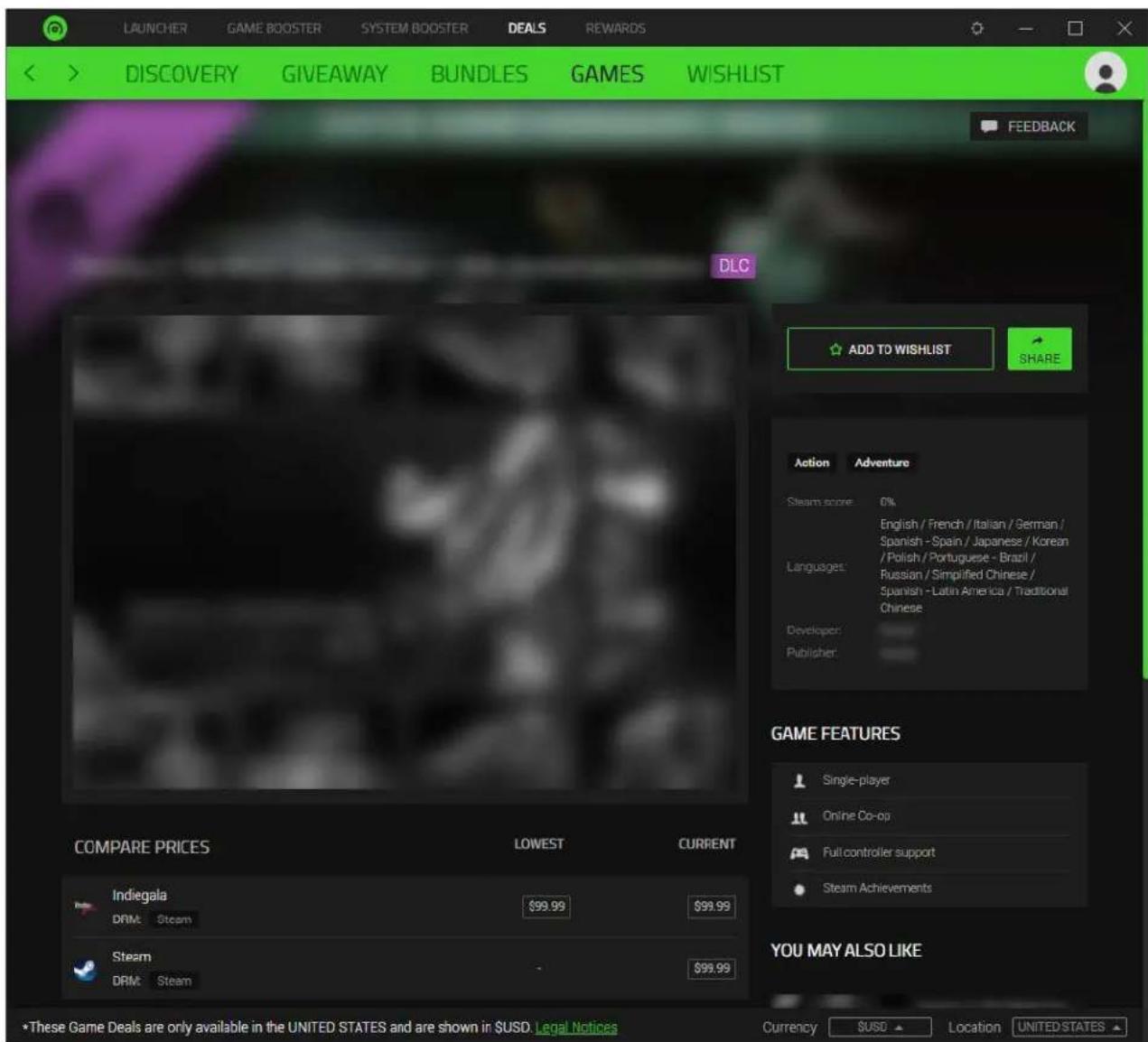 LAUNCHER GAME BOOSTER SYSTEM BOOSTER DEALS REWARDS DISCOVERY GIVEAWAY BUNDLES GAMES WISHLIST FEEDBACK DLC ADD TO WISHLIST SHARE Action Adventure Steam score: 0% English / French / Italian / German / Spanish - Spain / Japanese / Korean / Polish / Portuguese - Brazil / Russian / Simplified Chinese / Spanish - Latin America / Traditional Chinese Language: Developer: Publisher: GAME FEATURES Single-player Online Co-op Full controller support Steam Achievements COMPARE PRICES LOWEST CURRENT Indiegala 99.9999.99 DRM: Steam Steam $99.99 *These Game Deals are only available in the UNITED STATES and are shown in $USD. Legal Notices YOU MAY ALSO LIKE Currency $USD Location UNITED STATES