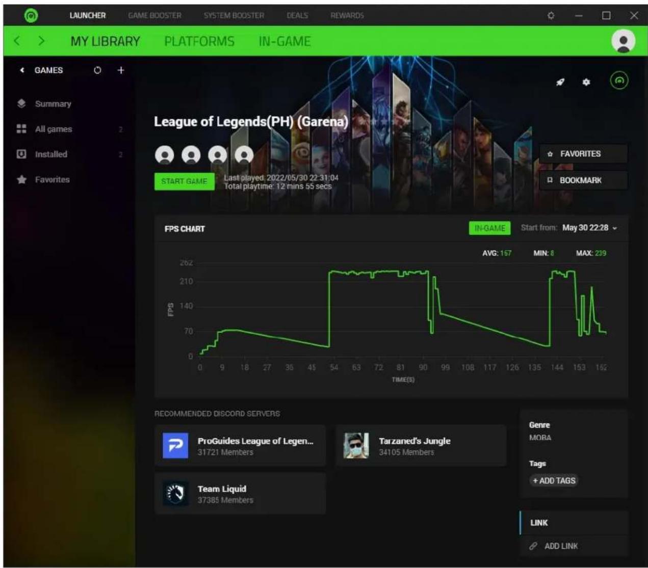 RAZER Cortex 9 - Configuring a game's settings - 1