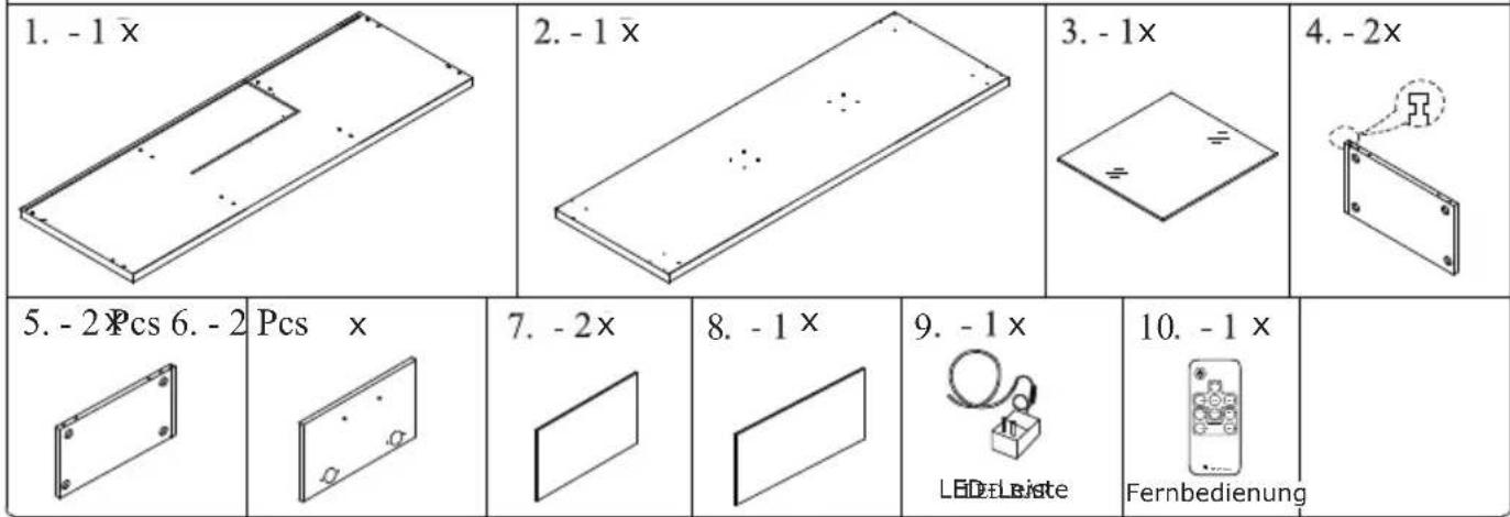OneConcept Keira Lowboard - Teile - 1