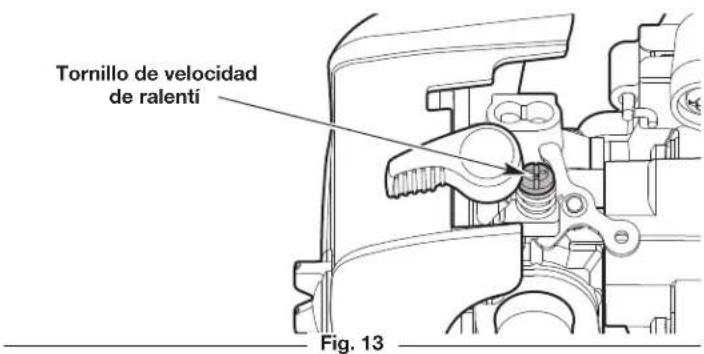 Tornillo de velocidad de ralenti Fig. 13
