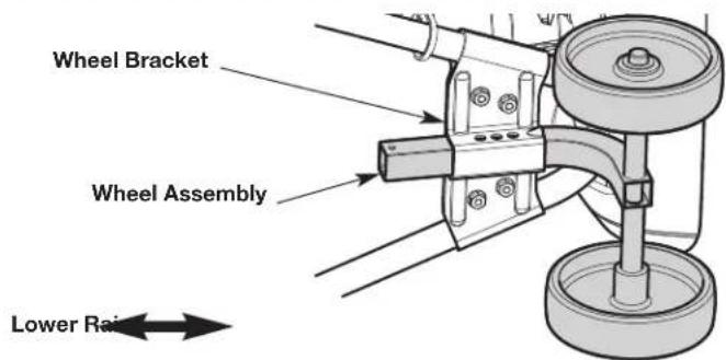 Wheel Bracket Wheel Assembly Lower Rail