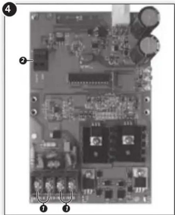Labeled diagram of an electronic circuit board with numbered components and connectors