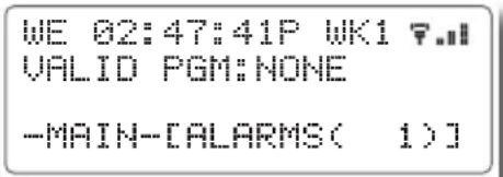 WE 02:47:41P WK1 ?..II VALID PGM:NONE -MAIN-[ALARMS( 1)]