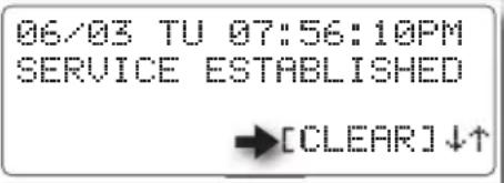 06/03 TU 07:56:10PM SERVICE ESTABLISHED →[CLEAR]↓↑