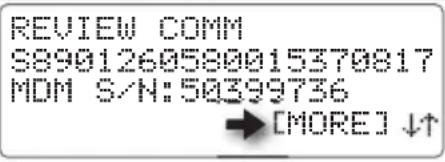 REVIEW COMM S8901260580015370817 MDM S/N:50399736 → [MORE] ↓↑
