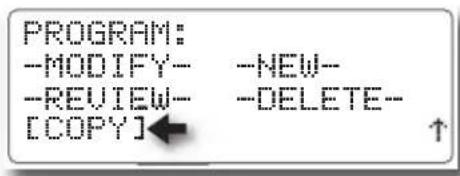 PROGRAM: -MODIFY- -NEW- -REVIEW- -DELETE- [COPY]↑