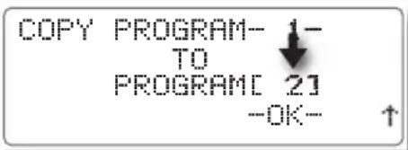 COPY PROGRAM- 1- TO PROGRAM[ 2] -OK- ↑
