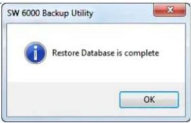 SHURE SW6000 - Restoring data to other database - 4
