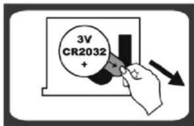 3V CR2032 +