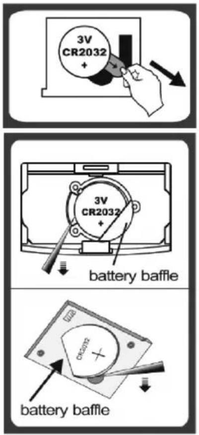 3V CR2032 + 3V CR2032 + battery baffle CR2032 + battery baffle