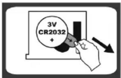 3V CR2032 +