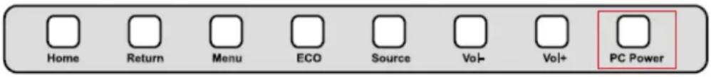 Home Return Menu ECO Source Vol+ Vol+ PC Power