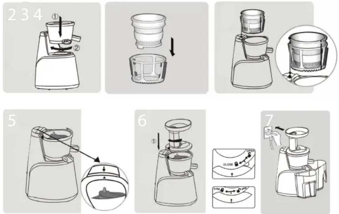 Eldom Perfect Juicer PJ650B - MONTAGE - 1
